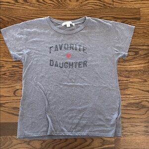 Favorite Daughter Tee in Gray with Red Accent